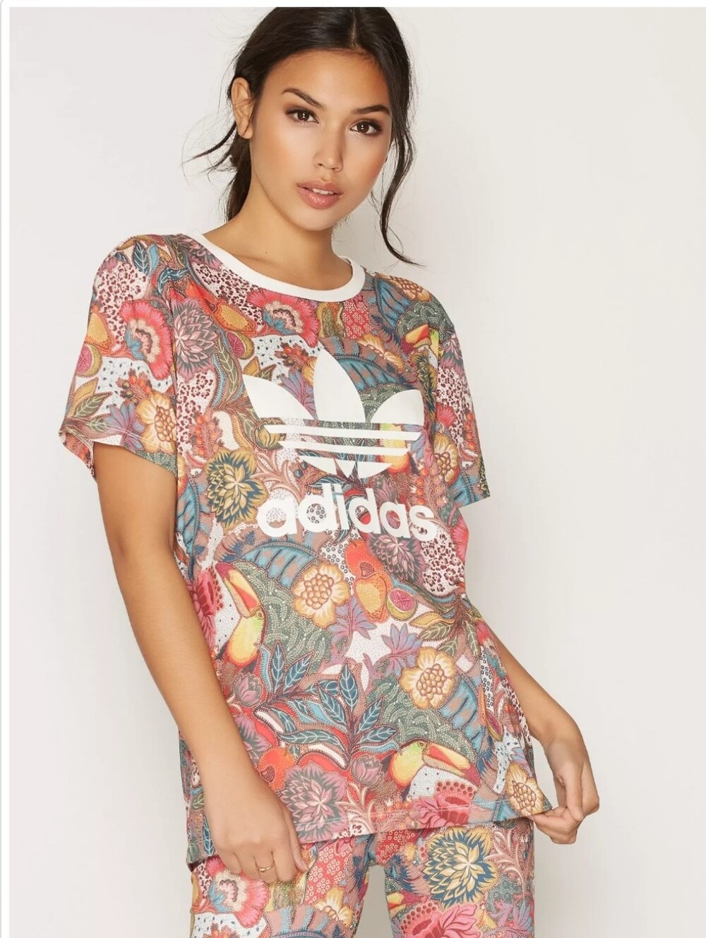 Adidas Originals x FARM Rio Fugiprabali Floral Trefoil Tee Size Small